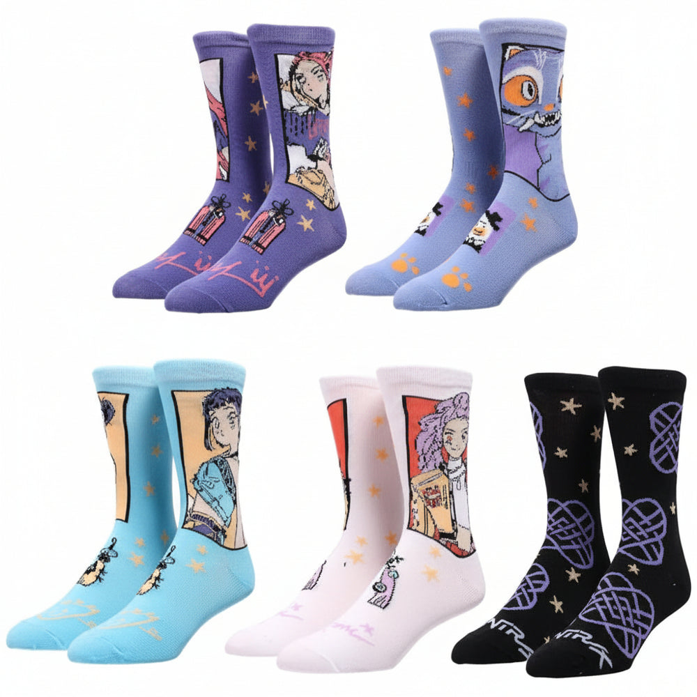 Hunter/X & Derpy - K-Pop Demon Hunters - 5-Pair Socks Pack