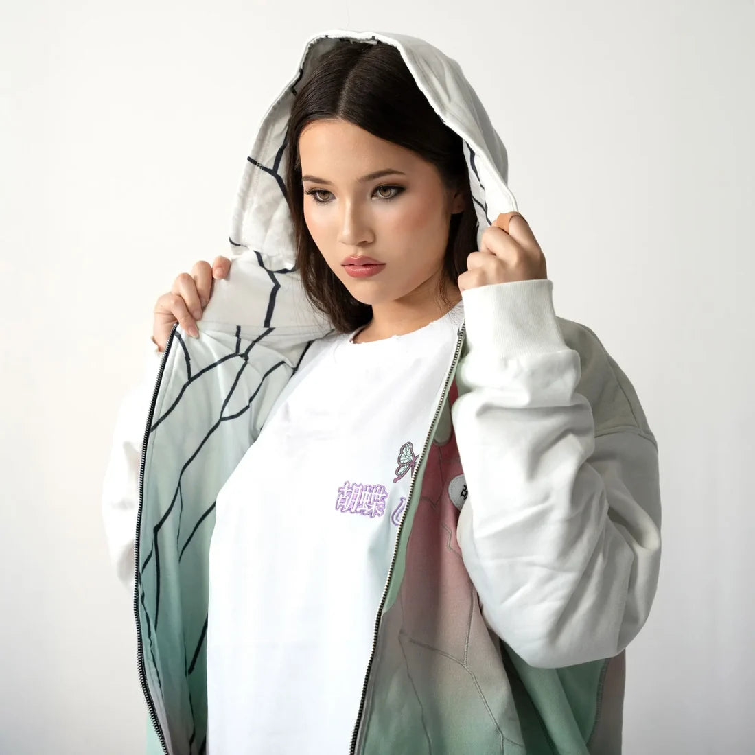 Shinobu Kocho - Demon Slayer - Embroidered Hoodie