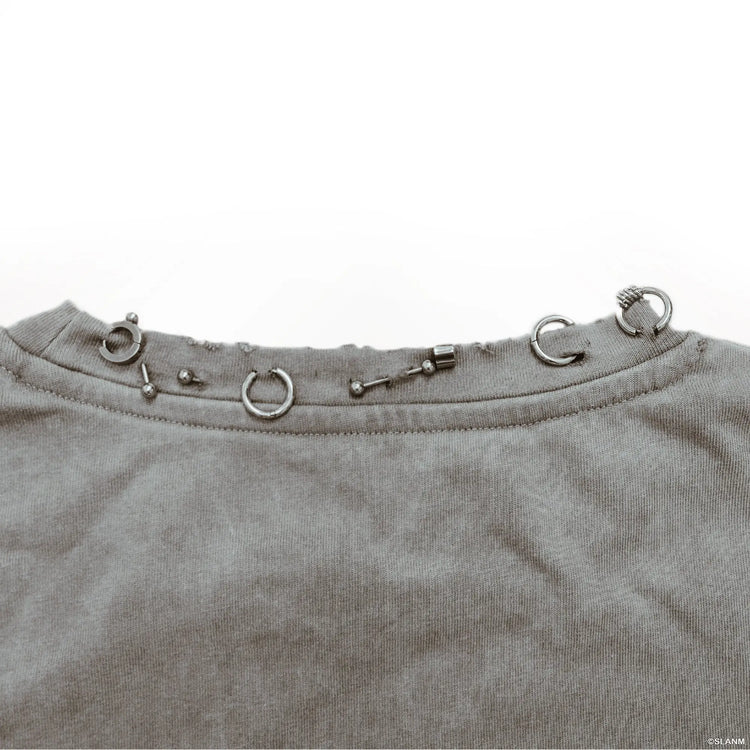 Igris - Solo Leveling - Acid wash pierced T-shirt