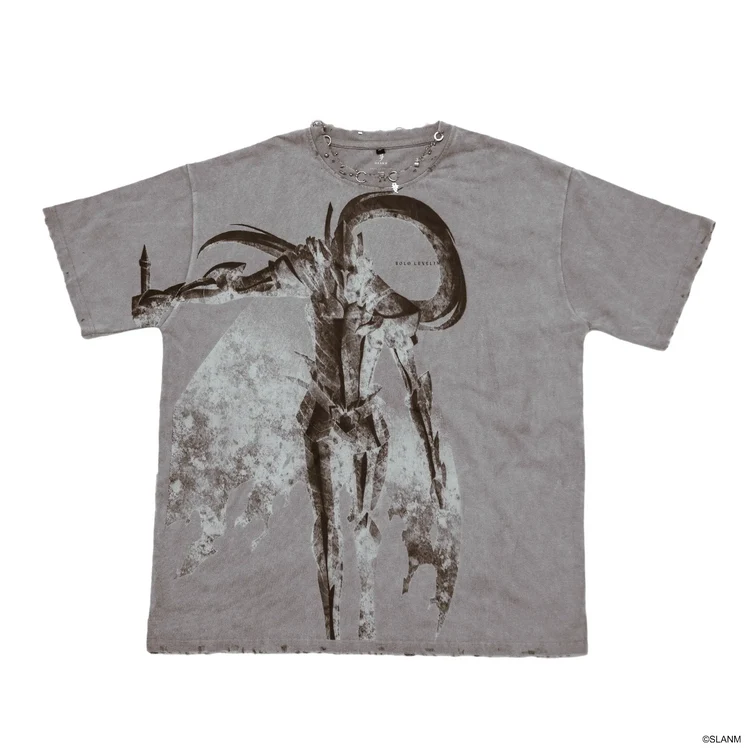 Igris - Solo Leveling - Acid wash pierced T-shirt