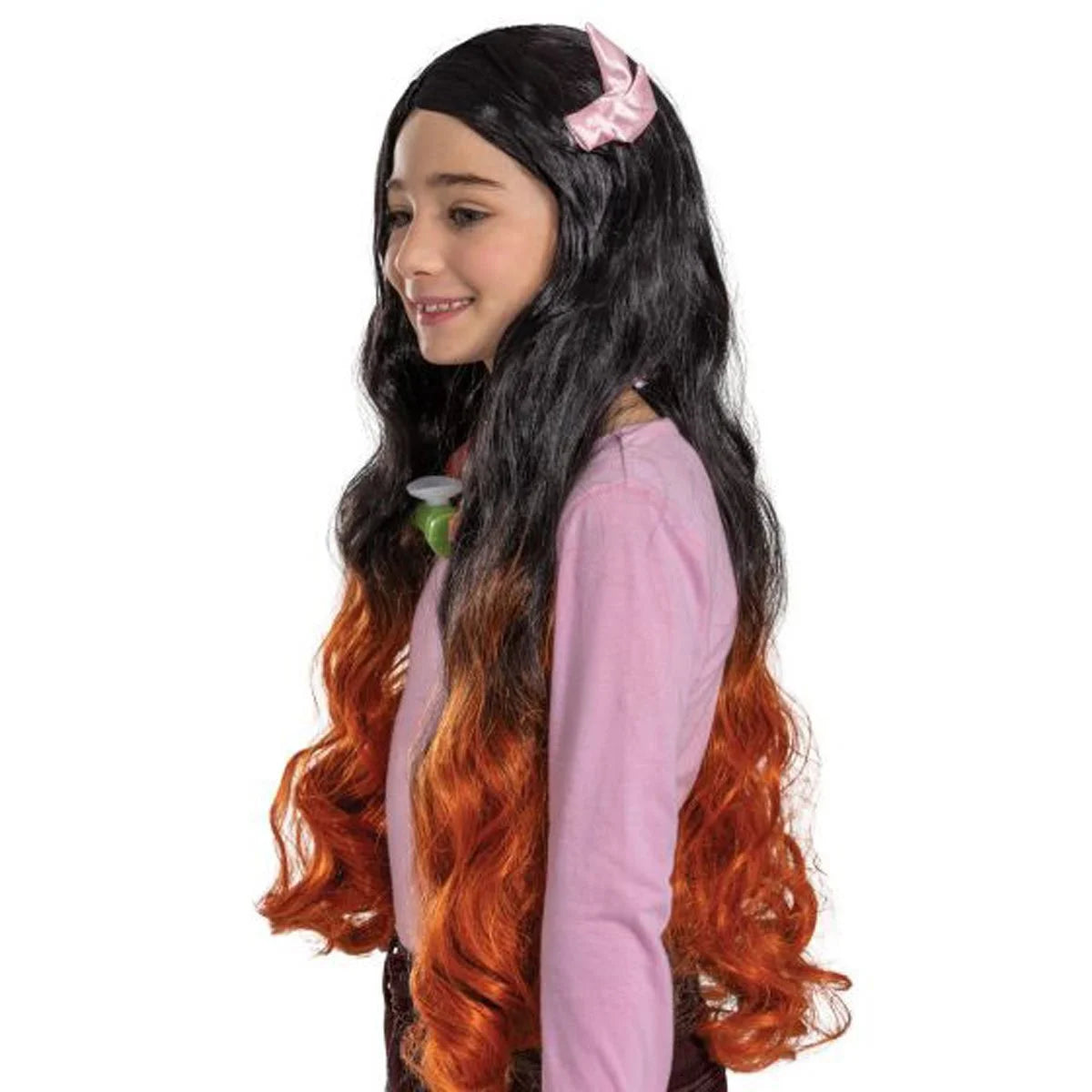 Nezuko Kamado - Demon Slayer - Cosplay Accessory Set (Hair clip, Hair wig & Mouthguard)